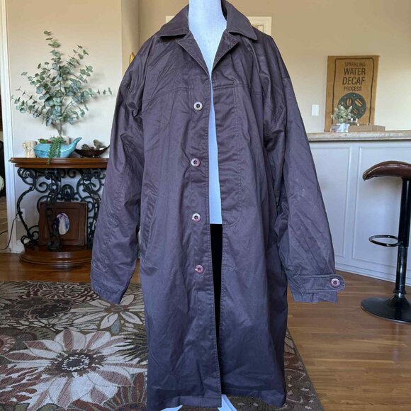 Oakley Software Trench Long Coat Size L Men's Brown - Picture 1 of 10